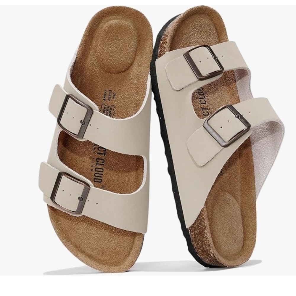 Women’s Double Strap Leather Sandals | Sz 10